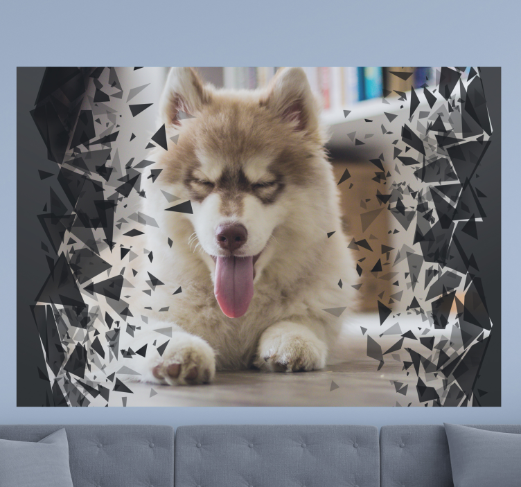 Zepsuta ściana i niestandardowa fototapeta 3d ze zwierzętami - TenStickers