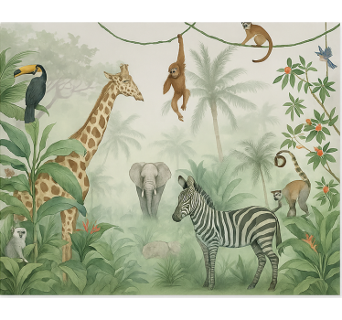 Fototapeta do pokoju nastolatka eleganckie zwierzęta safari - TenStickers