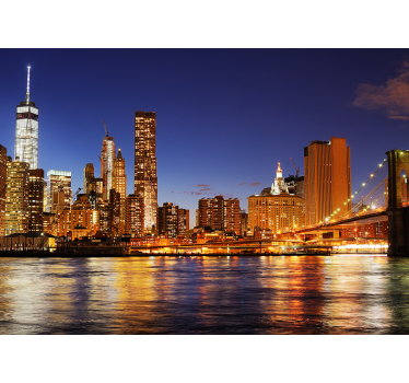 Tapeta do salonu Nowy Jork Manhattan o świcie - TenStickers