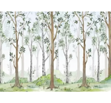 Fototapeta las w minimalistycznym stylu botanicznym - TenStickers