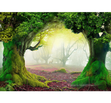 Tapetya natura brama do wiecznego lasu - TenStickers