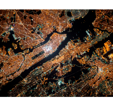 Fototapeta Manhattan z lotu ptaka Nowy Jork - TenStickers