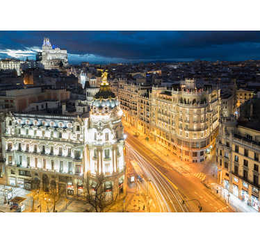 Fototapeta do jadalni Madryt Gran Vía - TenStickers