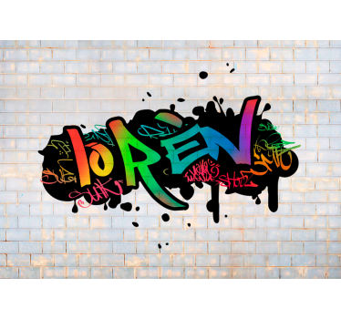 Fototapeta spersonalizowana nazwa graffiti - TenStickers
