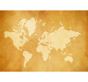 Fototapeta vintage żółta mapa świata - TenStickers