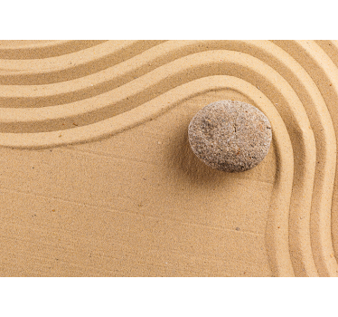 Beżowa fototapeta teksturowana kula zen - TenStickers