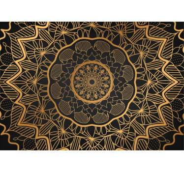 Złota mandala fototapeta - TenStickers