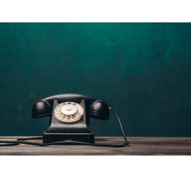 Starodawny telefon w stylu vintage fototapeta - TenStickers