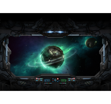 Fototapeta kosmos widok planetarny w kosmosie - TenStickers