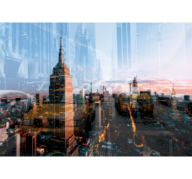 Fototapeta Nowy Jork panoramę empire state - TenStickers