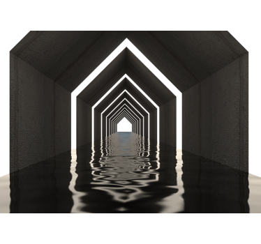 Fototapeta 3D perspektywa tunelu odblaskowego - TenStickers