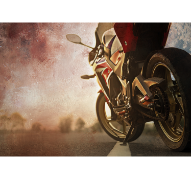 Fototapeta motocykl na parkingu pojazd - TenStickers