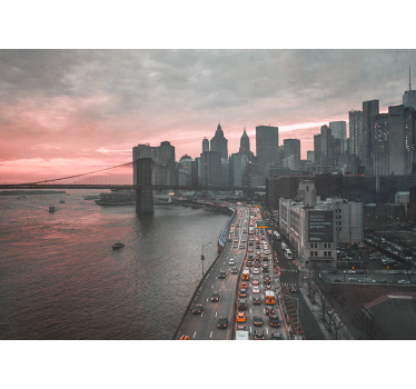 Fototapeta nowy jork panorama manhattanu - TenStickers
