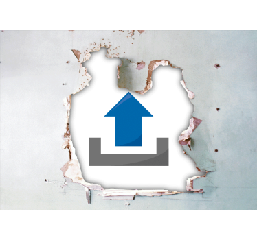 Zepsuty efekt trompe l'oeil z fototapetami - TenStickers