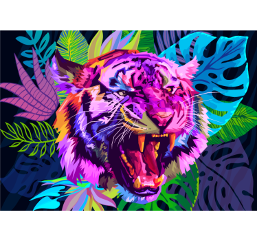 Fototapeta 3d tygrys w galaktyce - TenStickers