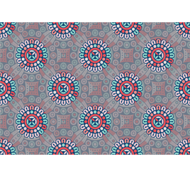 Fototapeta tekstury i wzory geometryczne motywy kwiatowe - TenStickers