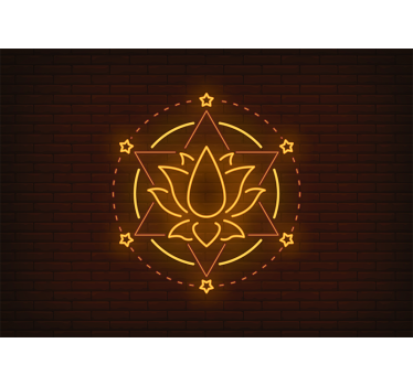 Fototapeta mandala zarys gwiazdy lotosu - TenStickers