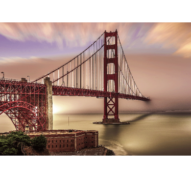 Fototapeta do gabinetu prezesa Mgła golden gate - TenStickers
