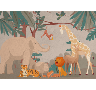 Fototapeta zwierzęta safari, zbieranie zwierząt - TenStickers