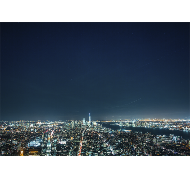 Fototapeta nowy jork widok na skyline nocą - TenStickers