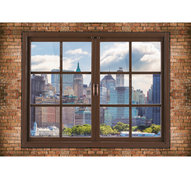 Fototapeta nowy jork widok na manhattan - TenStickers