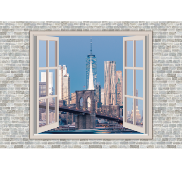 Fototapeta Nowy Jork widoki manhattanu czyste niebo - TenStickers