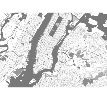 Fototapeta nowy jork szczegółowa mapa nowego jorku - TenStickers