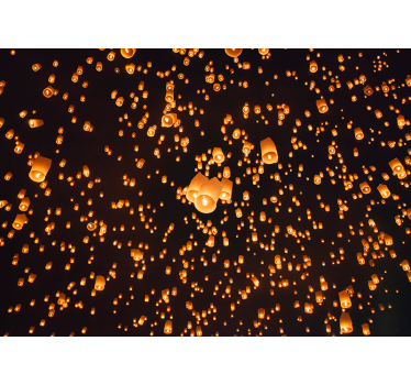 Fototapeta do przedpokoju festiwal pływających lampionów - TenStickers