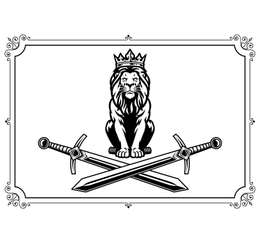 Tapeta lwy ikona majestatycznego lwa - TenStickers