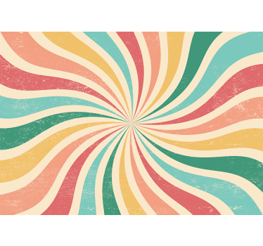 Tapeta 3d fale kolorowe w spirali - TenStickers
