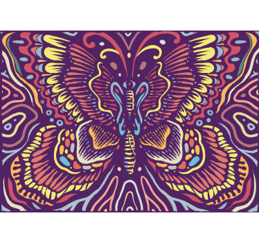 Fototapeta zwierzęta kolorowa sztuka motyla - TenStickers