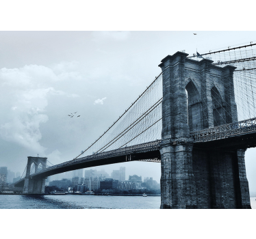 Fototapeta nowy jork scena mostu brooklynskiego - TenStickers