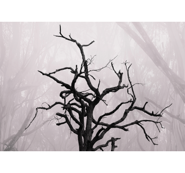 Fototapeta w drzewa z misterną sylwetką gałęzi - TenStickers