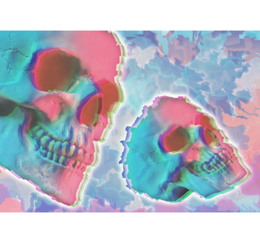 Fototapeta Psychodeliczna głowa śmierci - TenStickers