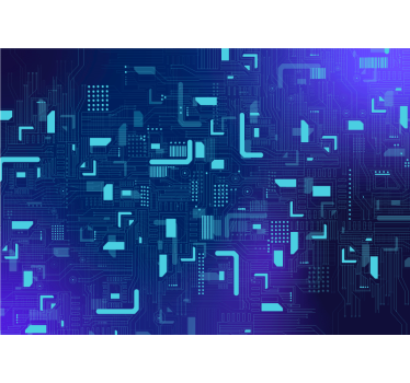 Tapeta abstrakcyjna Obwód elektryczny - TenStickers