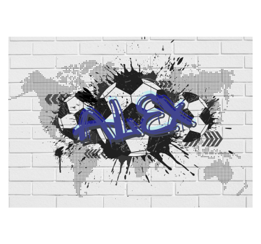 Fototapeta na zamówienie piłkarskie graffiti - TenStickers