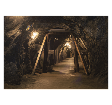 Fototapeta do salonu stary drewniany obraz kopalni złota - TenStickers