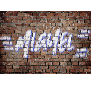 Fototapeta do pokoju młodzieżowego ceglane graffiti z imieniem - TenStickers
