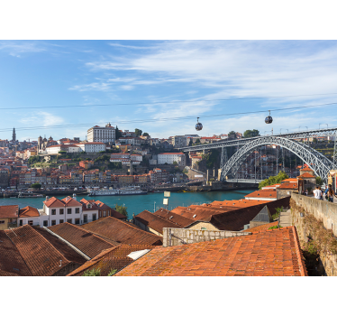 Fototapeta miasto widok na rzekę porto - TenStickers