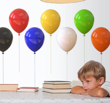 3d realistyczne fototapety kolorowe balony dla dzieci - TenStickers