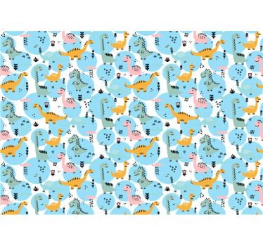 Totapeta Kolorowe dinozaury - TenStickers