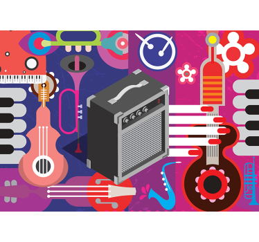 Fototapety retro pop do sypialni - TenStickers