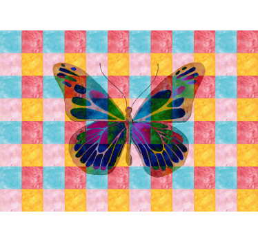 Fototapeta Abstrakcyjny kolorowy motyl - TenStickers