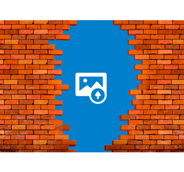 Naklejka ścienna Dziura w ścianie ze zdjęciem - TenStickers