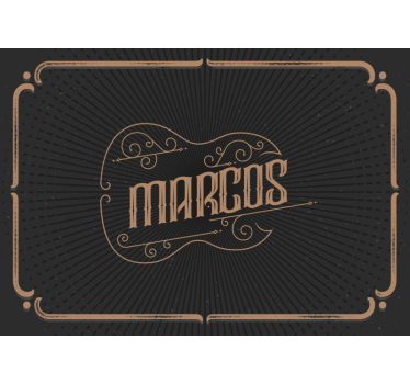 Fototapeta Gitara z imieniem - TenStickers