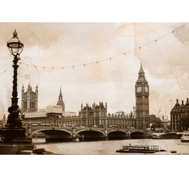 Fototapeta big ben sepia londyn - TenStickers