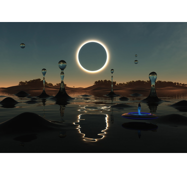 Fototapeta kosmos scena niebiańskiej wody - TenStickers