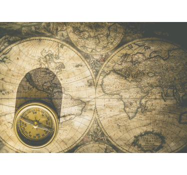 Fototapeta vintage mapa świata  - TenStickers