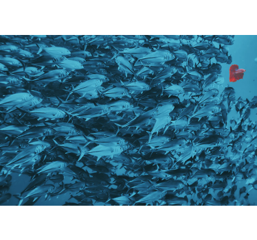 Naklejka 3d na ścianę ściana zdjęcie ryby w oceanie - TenStickers