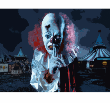 Horror straszny klaun fototapeta - TenStickers